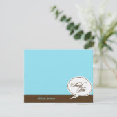 トークバブルフラットサンキューカード-青- サンキューカード (スタンド正面)