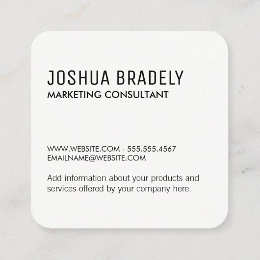 トークバブル/こんにちは スクエア名刺 (裏面)