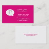 トークバブル(ホットピンク) 名刺 (正面/裏面)