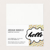 トークバブルII /ドットパターン 名刺 (外部フラット)