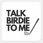 トークバーディ私にゴルフことわざスクエアステッカー スクエアシール (正面)