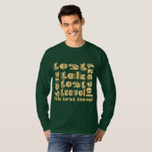 トーク文字トラベルメンズドクターグリーン長袖 Tシャツ (正面フル)
