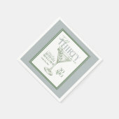 トーク・サーティ・トゥ・ミー マルティーニ・カクテル ３０歳の誕生日 スタンダードカクテルナプキン (角)