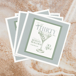 トーク・サーティ・トゥ・ミー マルティーニ・カクテル ３０歳の誕生日 スタンダードカクテルナプキン