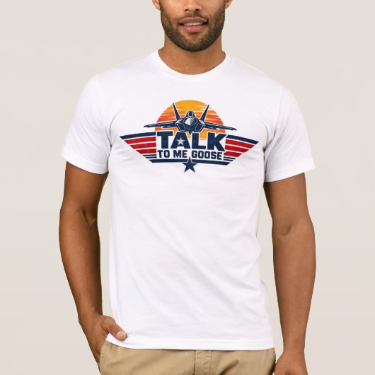 トーク・トゥ・ミー・グース戦闘機 Tシャツ (正面)