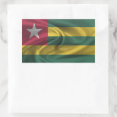 トーゴの国旗 長方形シール (バッグ)