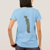 トーゴの旗と地図Tシャツ Tシャツ (裏面)