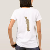 トーゴの旗+地図+テキストTシャツ Tシャツ (裏面)