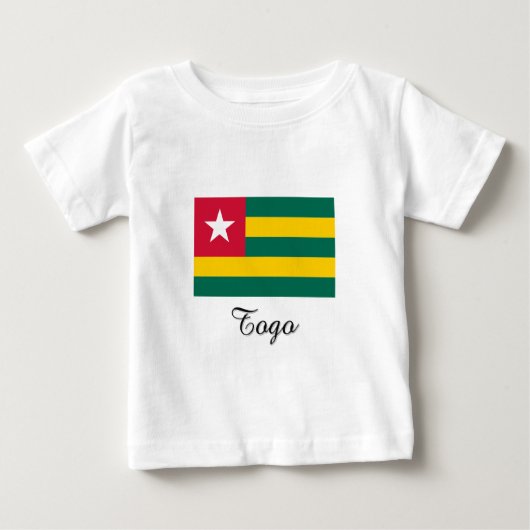トーゴ国旗のデザイン ベビーTシャツ (正面)
