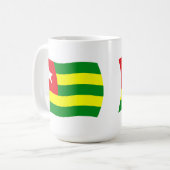 トーゴ国旗のマグカップ コーヒーマグカップ (正面左)