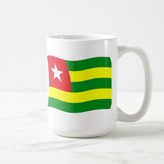 トーゴ国旗のマグカップ コーヒーマグカップ (右)