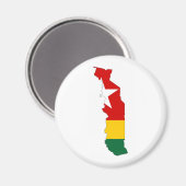 トーゴ国旗の地図 マグネット (正面/裏面)