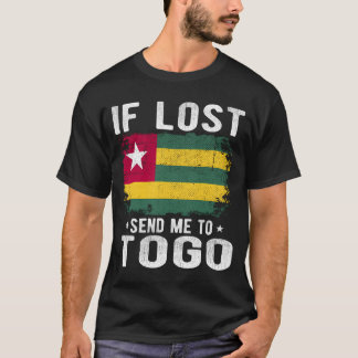 トーゴ国旗もしの土産失った- Send Me To Togo Tシャツ