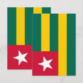 トーゴ国旗 サンキューカード (正面/裏面)