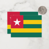 トーゴ国旗 ノートカード (正面/裏面インサイチュ)