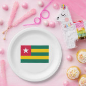 トーゴ国旗 ペーパープレート (パーティー)