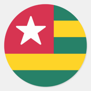トーゴ国旗 ラウンドシール