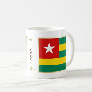 トーゴ国旗+地図マグカップ コーヒーマグカップ