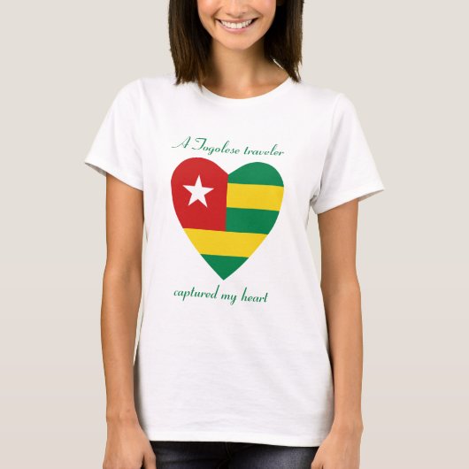 トーゴ旗スイートハートTシャツ Tシャツ (正面)