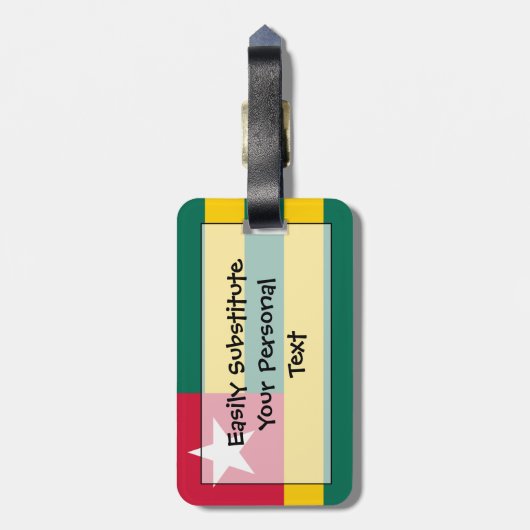 トーゴ簡単ID個人用フラグ ラゲッジタグ (裏面縦)