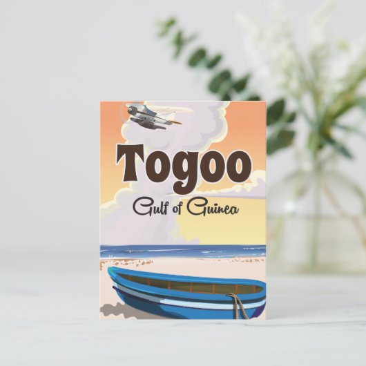 トーゴ ガルフ・オブ・ギニア 旅行ポスター印刷 ポストカード (スタンド正面)