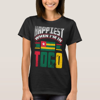 トーゴ・トーゴ国旗に参加した時に一番幸せ Tシャツ