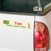 トーゴ フラグ + マップ バンパーステッカー (トラック上)