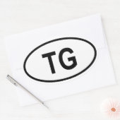 トーゴ「TG」 楕円形シール (封筒)