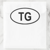 トーゴ「TG」 楕円形シール (バッグ)