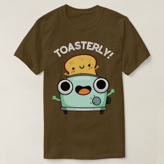 トースターおもしろいトーストプリン Tシャツ (デザイン正面)