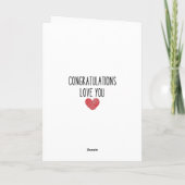 トースターおもしろい：幸せなカップルへのトースト カード (裏面)