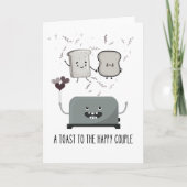 トースターおもしろい：幸せなカップルへのトースト カード (正面)
