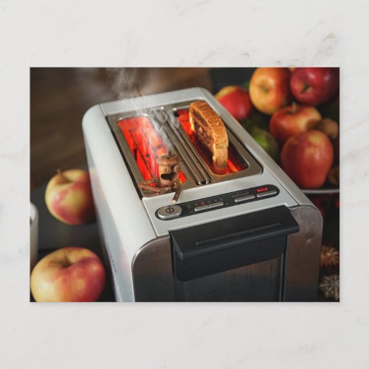 トースターのアコーン小妖精や小人 ポストカード (正面)