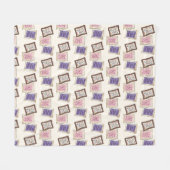 トースターペストリーブレックファーストジャンクフードベーキンググルメ フリースブランケット (正面(横))