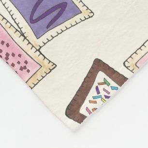 トースターペストリーブレックファーストジャンクフードベーキンググルメ フリースブランケット