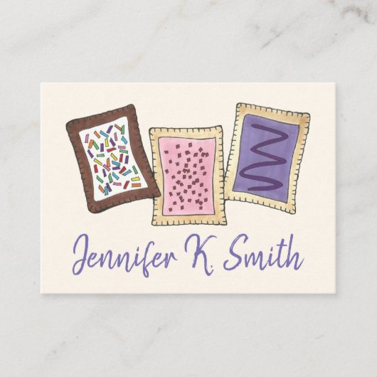 トースターペストリーベーカリーベイカーペストリーシェフスイーツ 名刺 (正面)