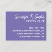 トースターペストリーベーカリーベイカーペストリーシェフスイーツ 名刺 (裏面)