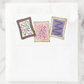 トースターペストリー焼いたグッズ朝食食品 長方形シール (バッグ)