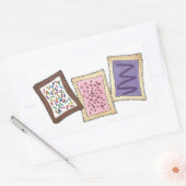 トースターペストリー焼いたグッズ朝食食品 長方形シール (封筒)