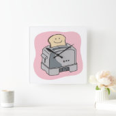 トースター愛台所時計 スクエア壁時計 (ホーム)