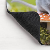 トースツール上のグレーマウス マウスパッド (コーナー)