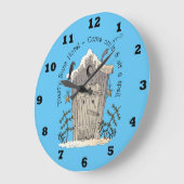トースティバンスバスルームおもしろい冬壁時計 ラージ壁時計 (傾斜)
