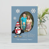 トースティペンギンホリデイフォトグリーティングカード シーズンカード (スタンド正面)