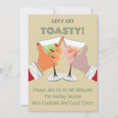 トースティ応援クリスマスホリデーパーティー招待状 招待状 (正面)