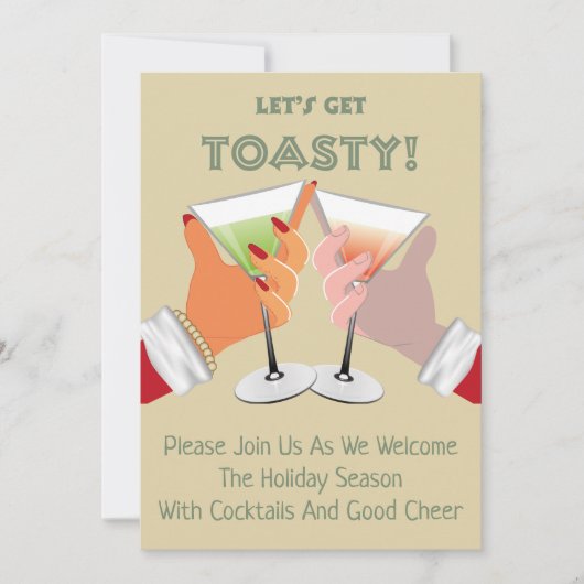 トースティ応援クリスマスホリデーパーティー招待状 招待状 (正面)