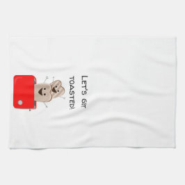 トーストおもしろいデザイン キッチンタオル