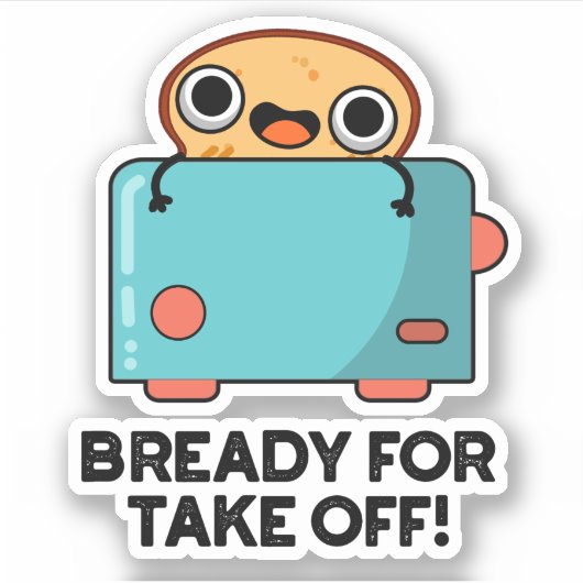 トーストおもしろいパンを脱ぐ準備ができている シール (正面)