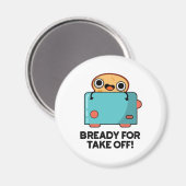 トーストおもしろいパンを脱ぐ準備ができている マグネット (正面/裏面)