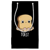 トーストおもしろいーストと足指パンプンダークBG スモールペーパーバッグ (正面)
