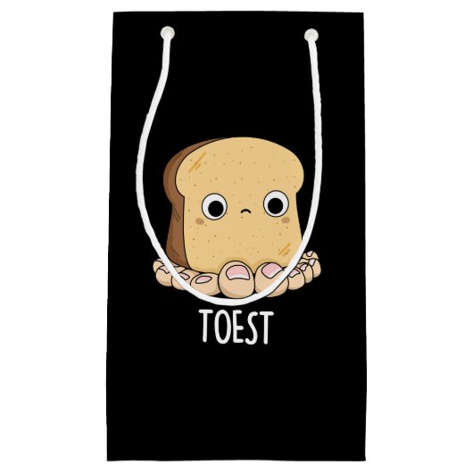 トーストおもしろいーストと足指パンプンダークBG スモールペーパーバッグ (正面)